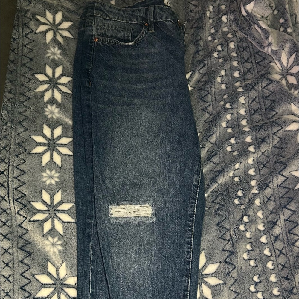 YMI Women's Distressed Dark Blue Skinny Jeans